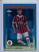 2024-25 Topps Chrome UEFA Club Comps Mattia Liberali Blue 45/150