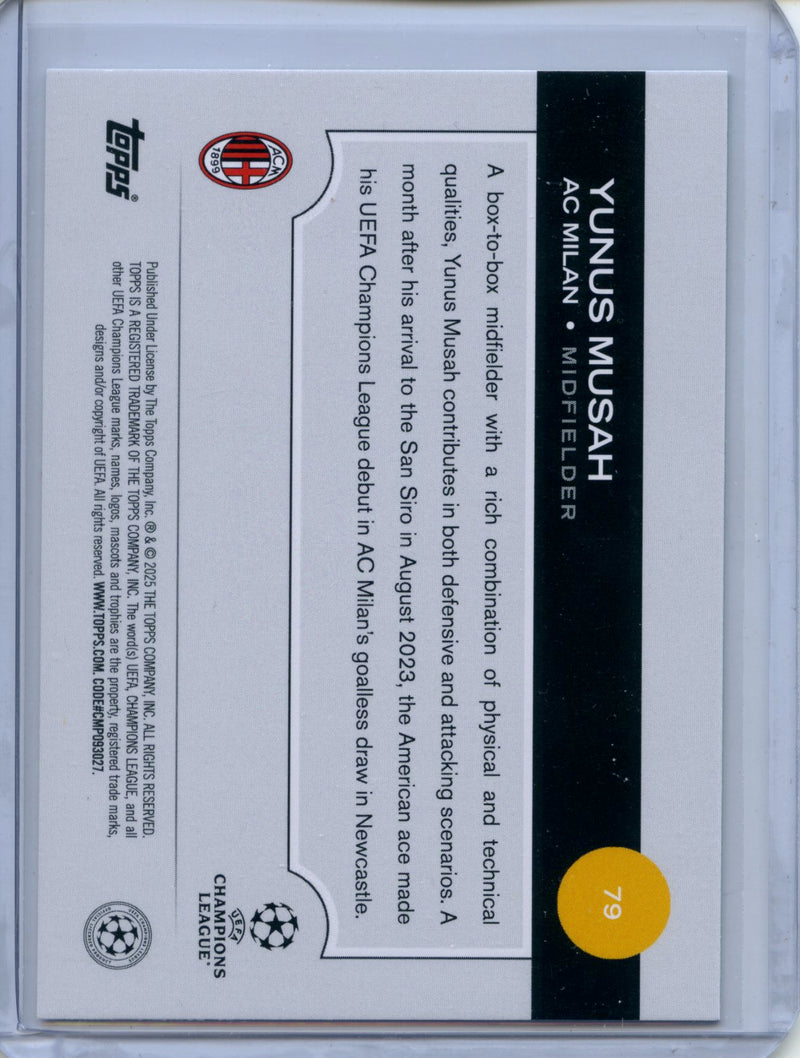 2024-25 Topps UEFA Club Competitions Yunus Musah Green Flowfractor