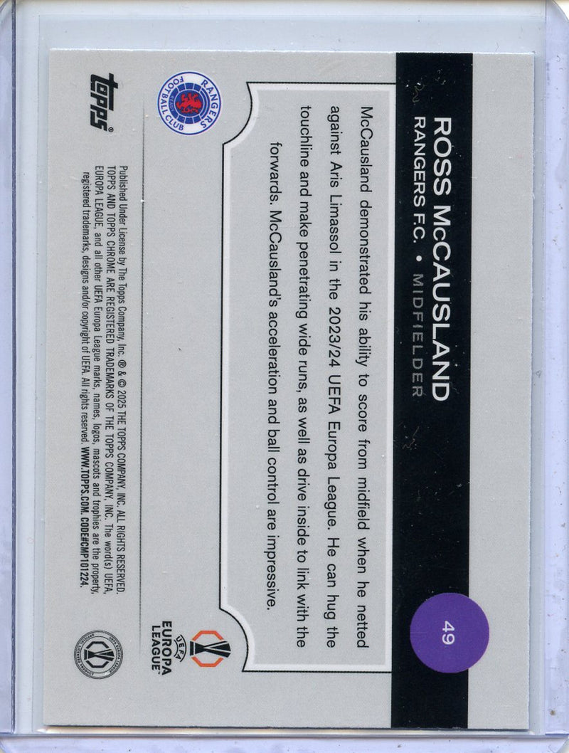 2024-25 Topps Chrome UEFA Club Comps Ross McCausland Wave