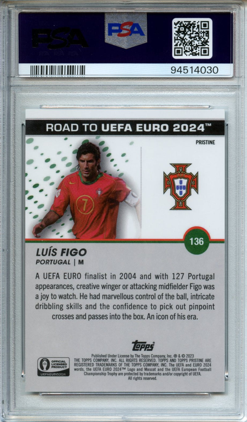 2023 Pristine Road To Euro 2024 Luis Figo Pristine Pink 1/15