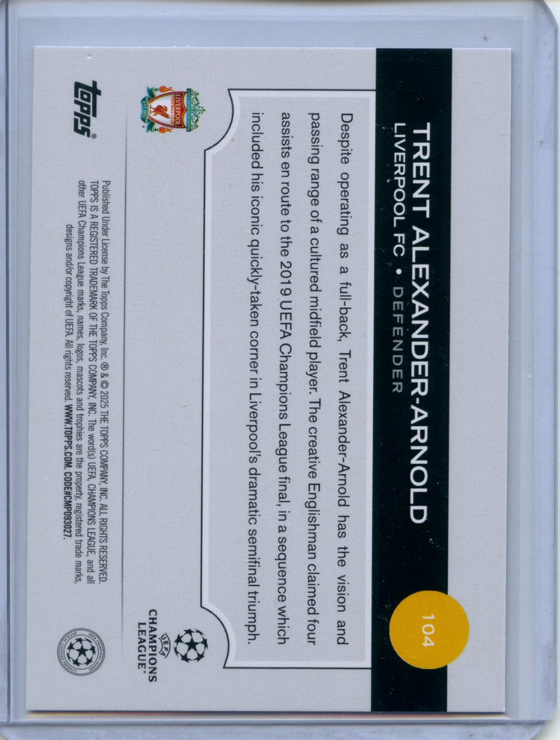 2024-25 Topps UEFA Club Competitions Trent Alexander-Arnold Green Flowfractor