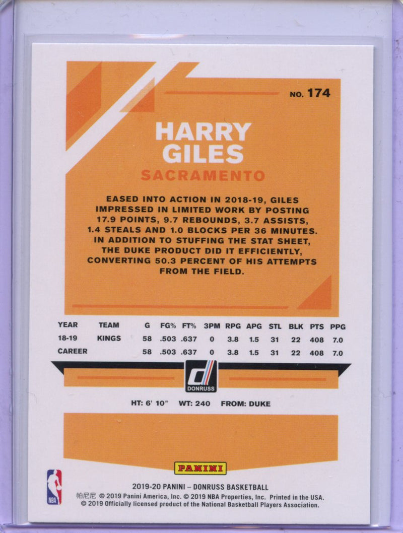 2019-20 Panini Donruss Harry Giles Green Flood