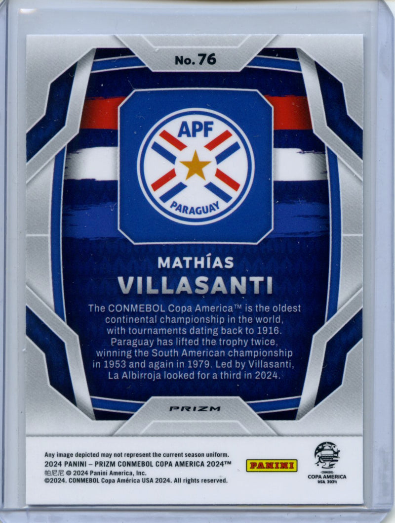 2024 Panini Prizm Copa America Mathias Villasanti Hyper Prizm