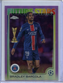 2024-25 Topps Chrome UEFA Club Comps Bradley Barcola Violet 10/299