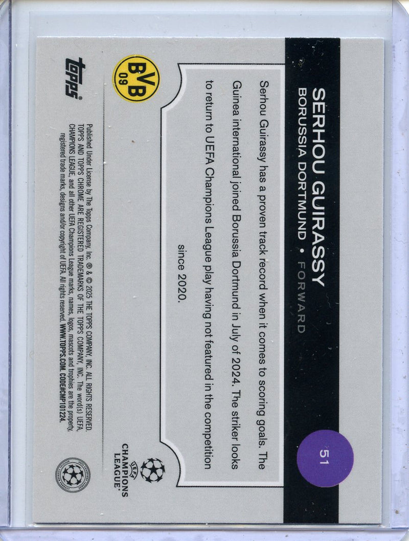 2024-25 Topps Chrome UEFA Club Comps Serhou Guirassy Wave