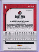 2019-20 Hoops Premium Carmelo Anthony Silver