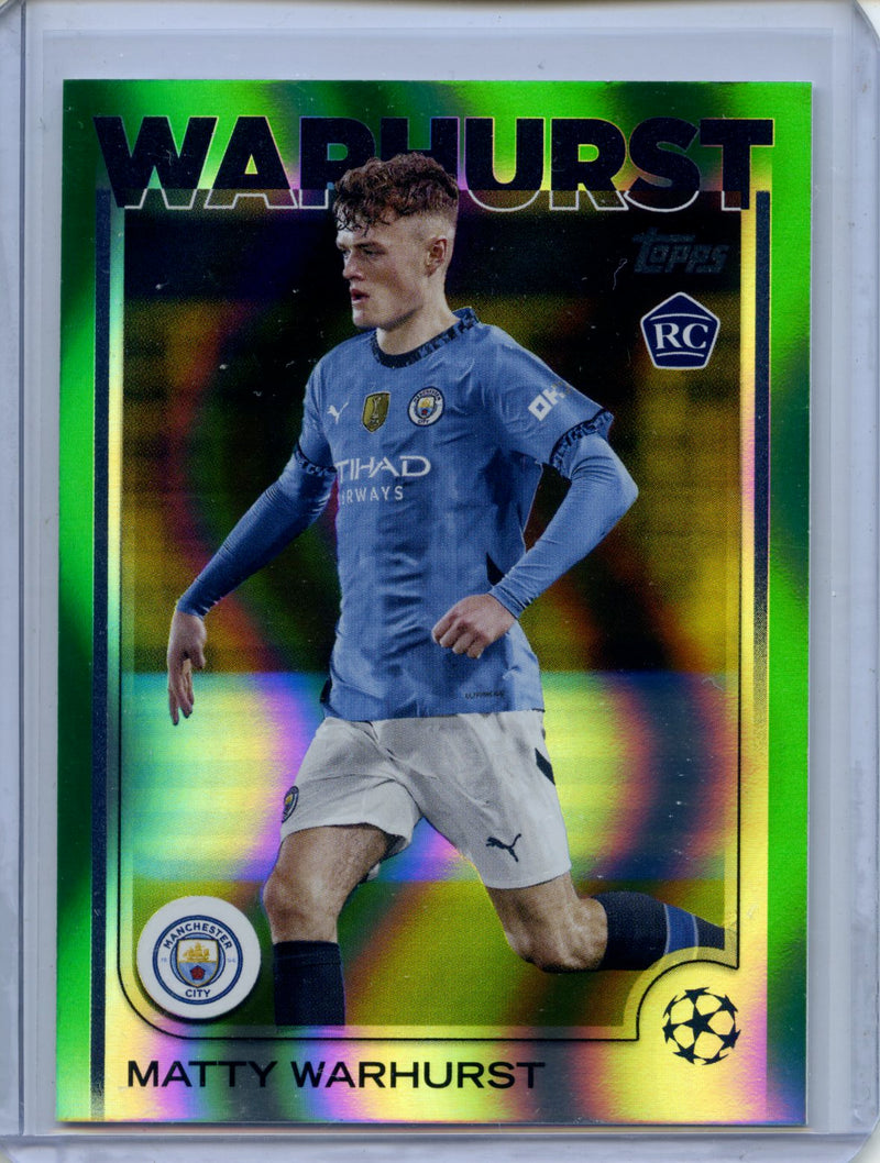 2024-25 Topps UEFA Club Competitions Matty Warhurst Green Flowfractor