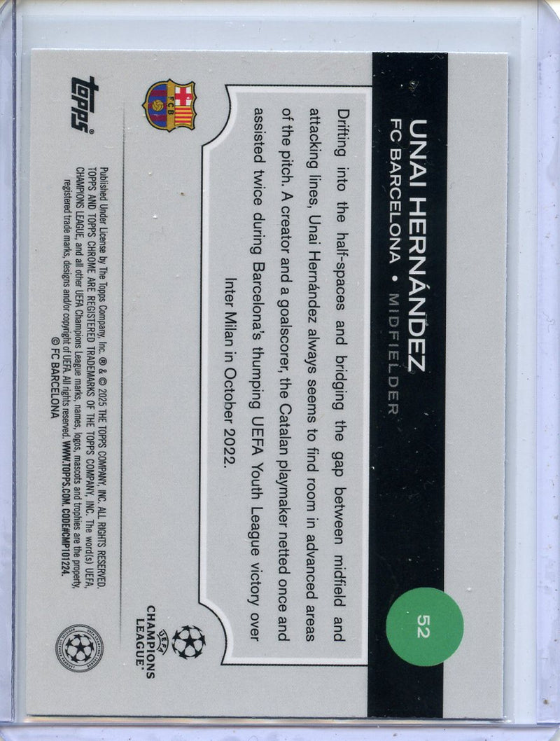 2024-25 Topps Chrome UEFA Club Comps Unai Hernandez Wave