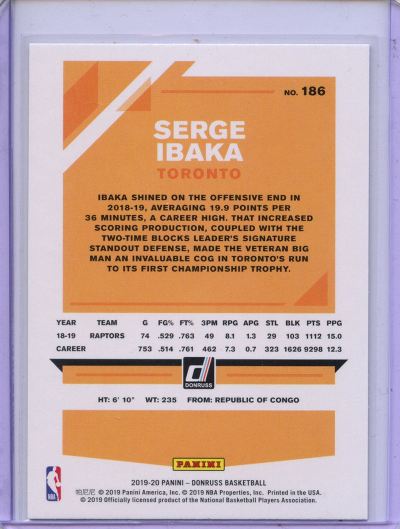 2019-20 Panini Donruss Serge Ibaka Green Flood