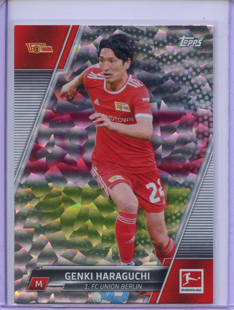 2021-22 Topps Bundesliga Soccer Genki Haraguchi Speckle Foil