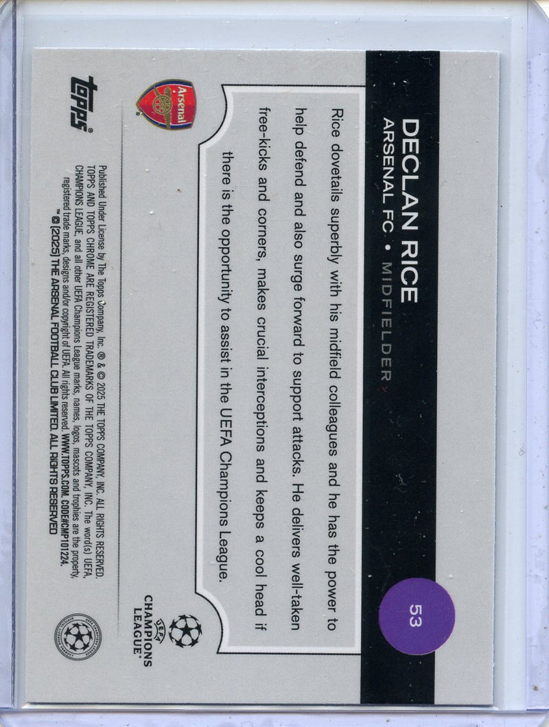 2024-25 Topps Chrome UEFA Club Comps Declan Rice Wave