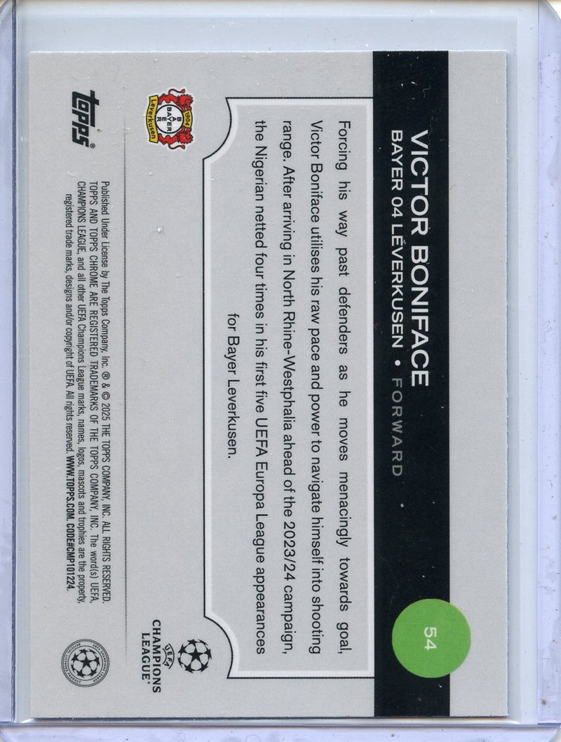 2024-25 Topps Chrome UEFA Club Comps Victor Boniface Wave