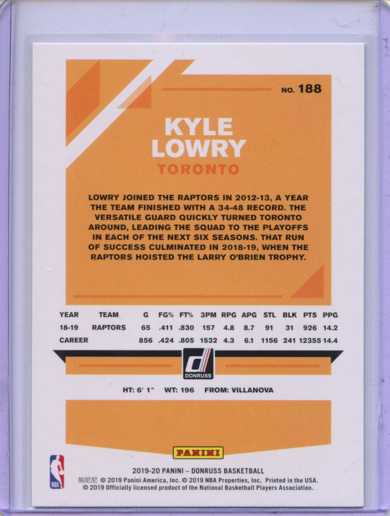 2019-20 Panini Donruss Kyle Lowry Green Flood