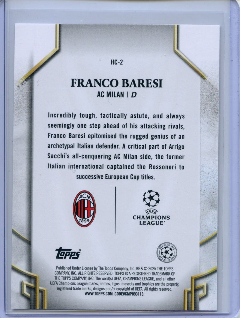 2024-25 Topps UEFA Club Competitions Franco Baresi Historic Captains