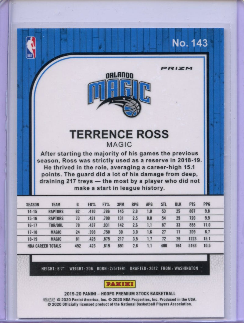 2019-20 Hoops Premium Terrence Ross Silver