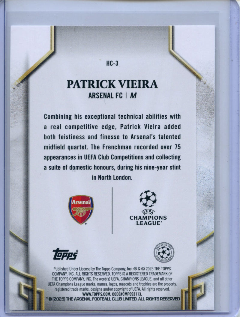2024-25 Topps UEFA Club Competitions Patrick Vieira Historic Captains