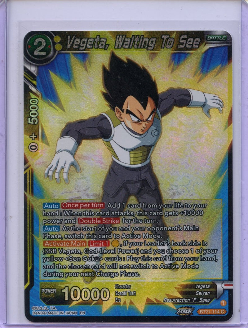 Vegeta, Waiting To See - Wild Resurgence BT21-114 C Foil