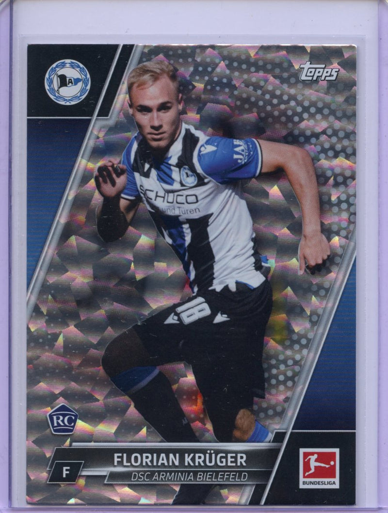 2021-22 Topps Bundesliga Soccer Florian Kruger Speckle Foil