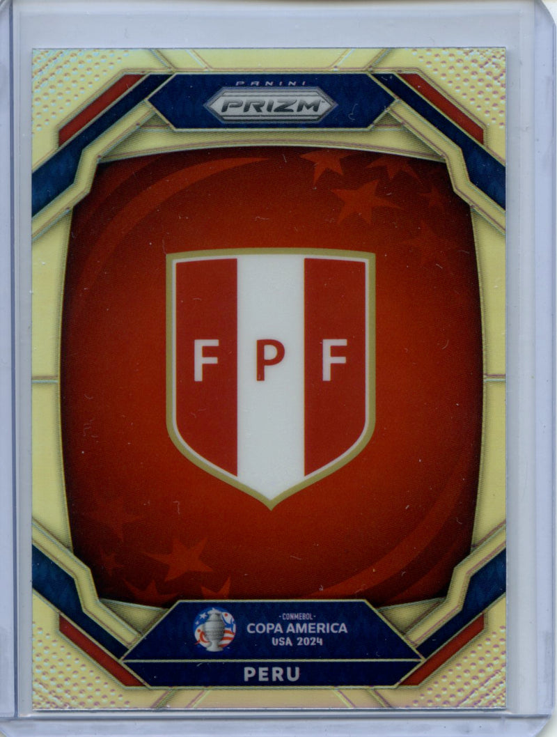 2024 Panini Prizm Copa America Peru Team Badges Silver