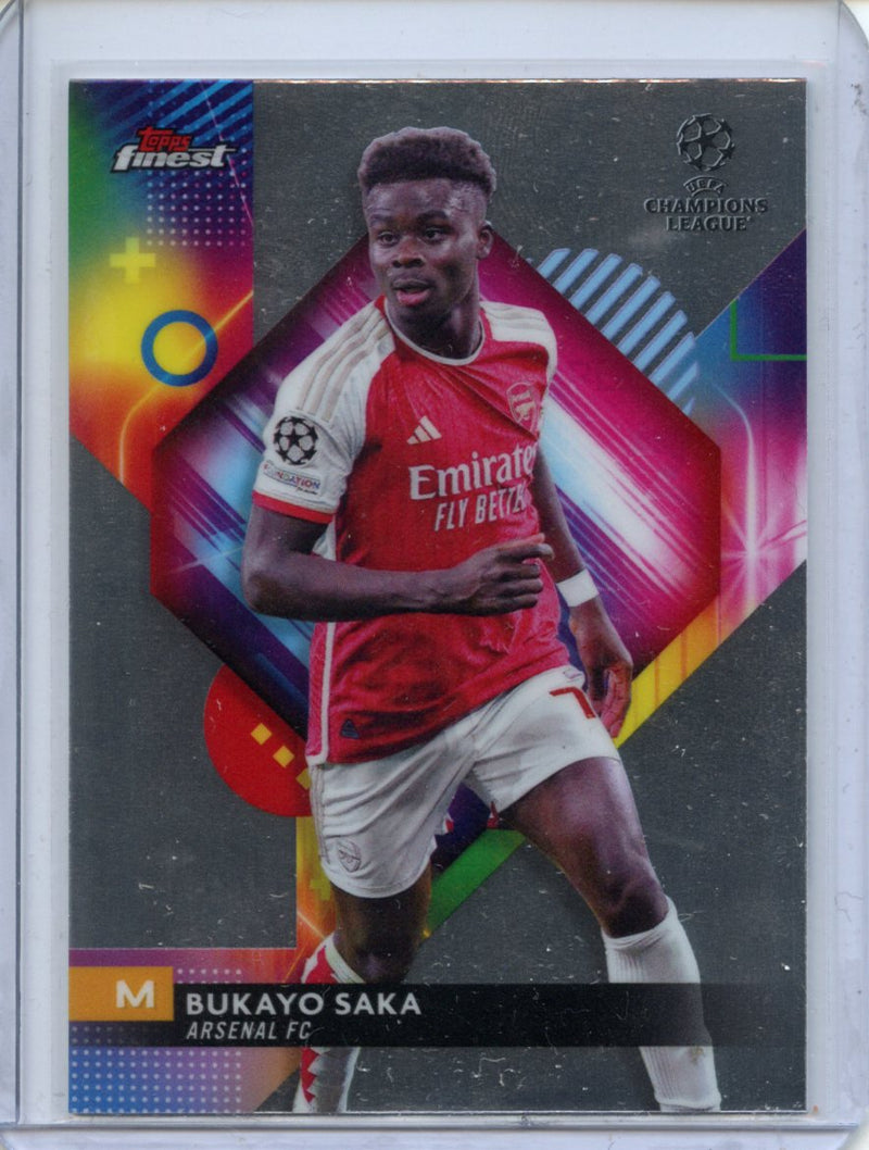 2023-24 Topps Finest UEFA Club Competitions Bukayo Saka