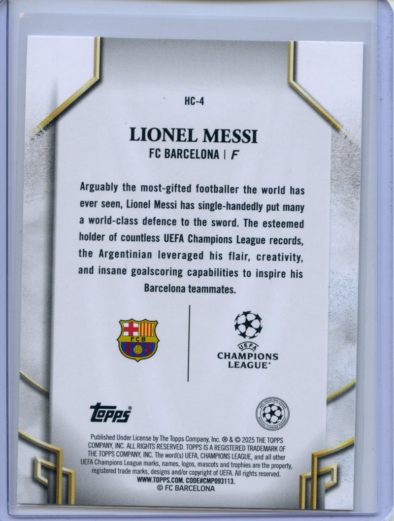 2024-25 Topps UEFA Club Competitions Lionel Messi Historic Captains