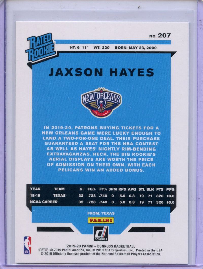2019-20 Panini Donruss Jaxson Hayes Green Flood