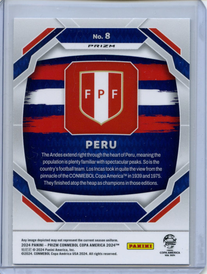 2024 Panini Prizm Copa America Peru Team Badges Silver