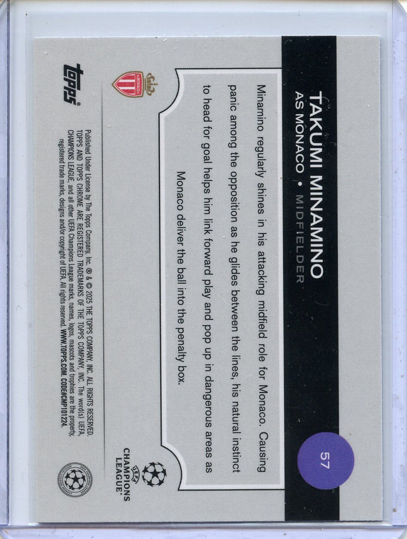 2024-25 Topps Chrome UEFA Club Comps Takumi Minamino Wave