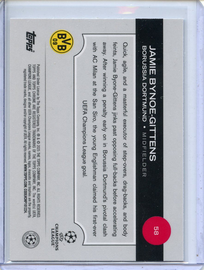 2024-25 Topps Chrome UEFA Club Comps Jamie Bynoe-Gittens Wave
