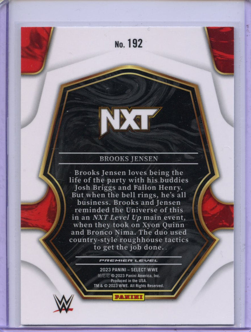 2023 Panini Select WWE Brooks Jensen Premier Level
