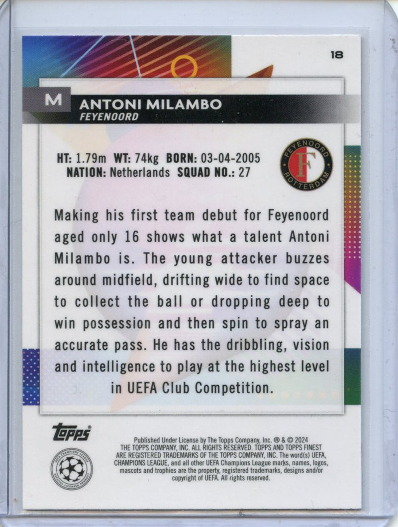 2023-24 Topps Finest UEFA Club Competitions Antoni Milambo