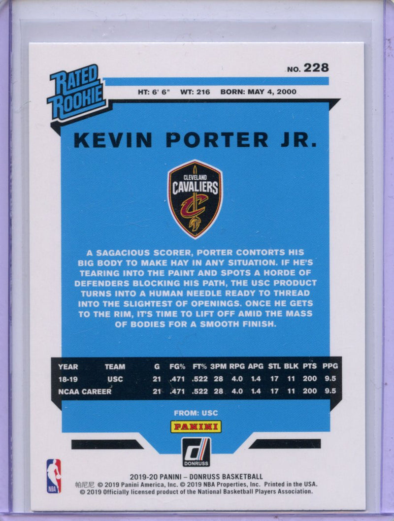 2019-20 Panini Donruss Kevin Porter Jr Green Flood