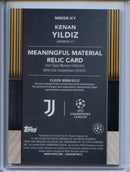 2024-25 Topps Museum UEFA Club Comps Kenan Yildiz Meaningful Material Black Diamond 1/10