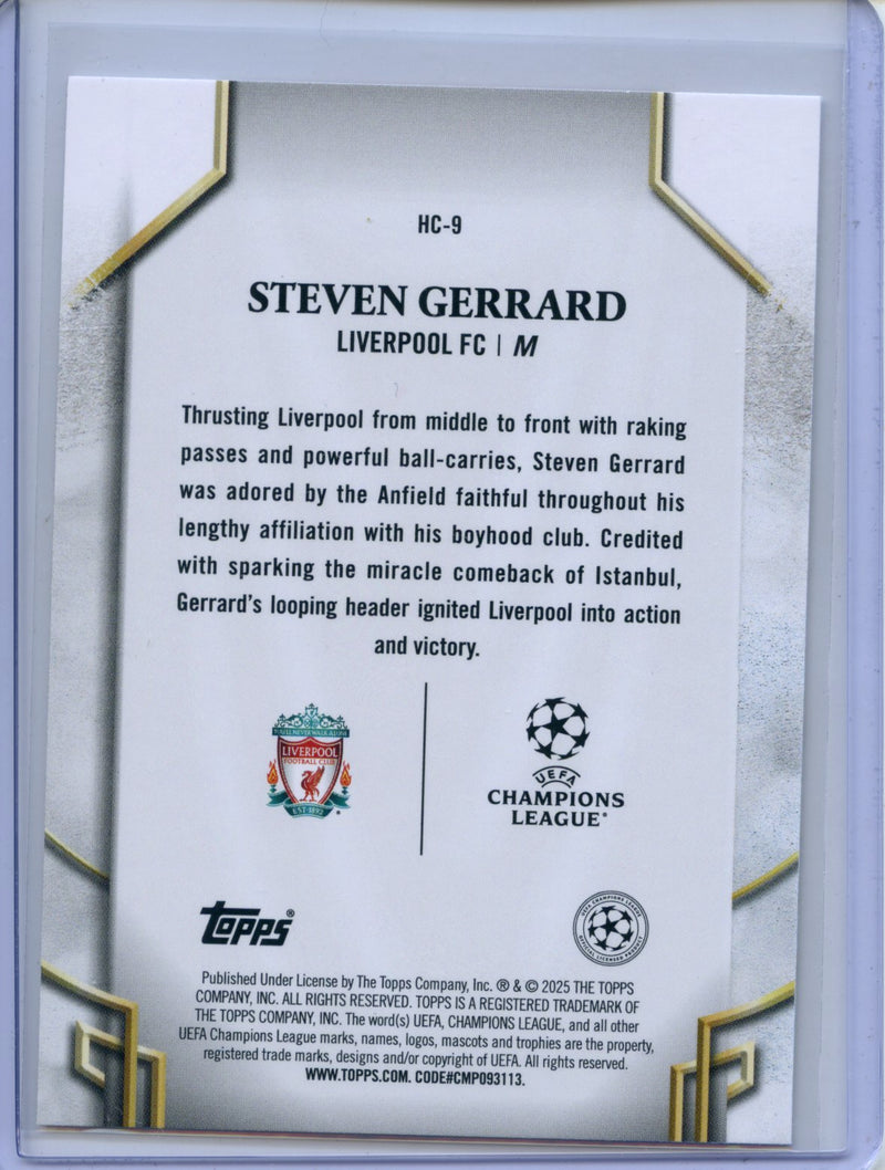 2024-25 Topps UEFA Club Competitions Steven Gerrard Historic Captains