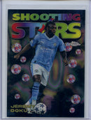 2023-24 Topps Chrome UEFA Jeremy Doku Shooting Stars Black Lava