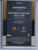 2024-25 Topps Museum UEFA Club Comps Raphinha Meaningful Material Amethyst 79/99