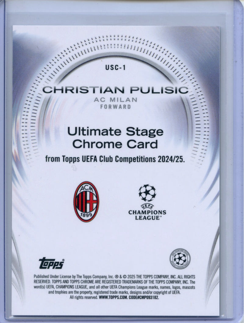 2024-25 Topps UEFA CC Christian Pulisic Ultimate Stage Chrome