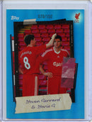 2025-26 Topps Focus Liverpool Steven Gerrard/Stevie G Snapshots Blue Rainbow Foil 70/150