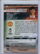 2022-23 Stadium Club Chrome UEFA Alejandro Garnacho Black & White Prism 258/350