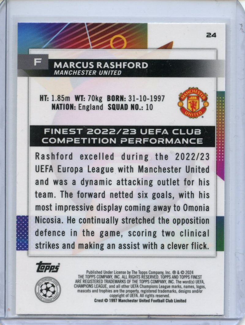 2023-24 Topps Finest UEFA Club Competitions Marcus Rashford