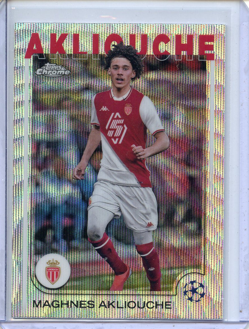 2024-25 Topps Chrome UEFA Club Comps Maghnes Akliouche Wave