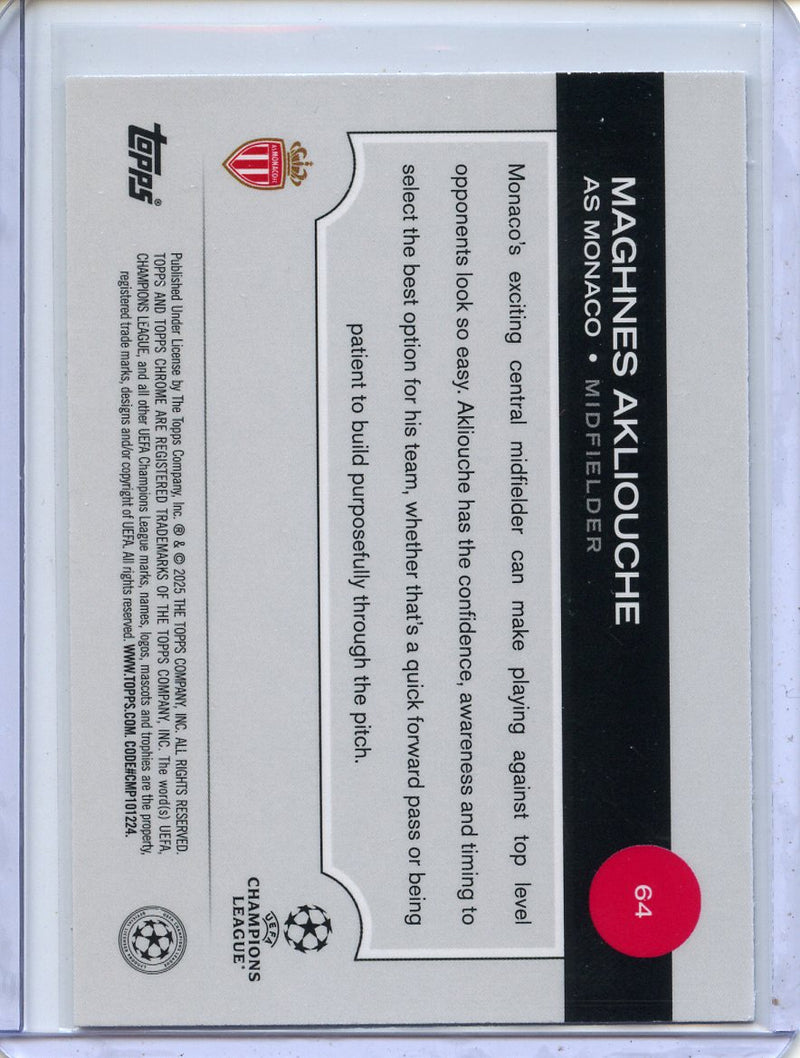 2024-25 Topps Chrome UEFA Club Comps Maghnes Akliouche Wave