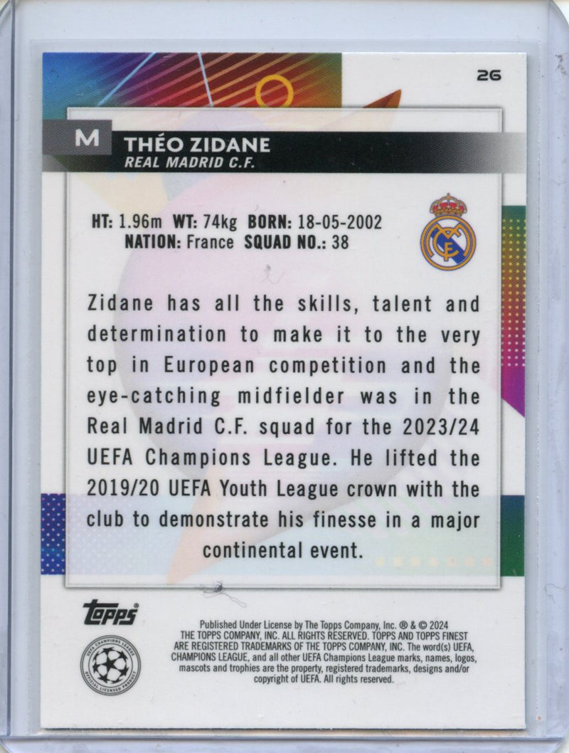 2023-24 Topps Finest UEFA Club Competitions Theo Zidane