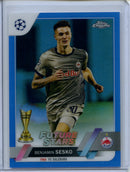 2022-23 Topps Chrome UEFA Gabriel Benjamin Sesko Blue Refractor 17/150