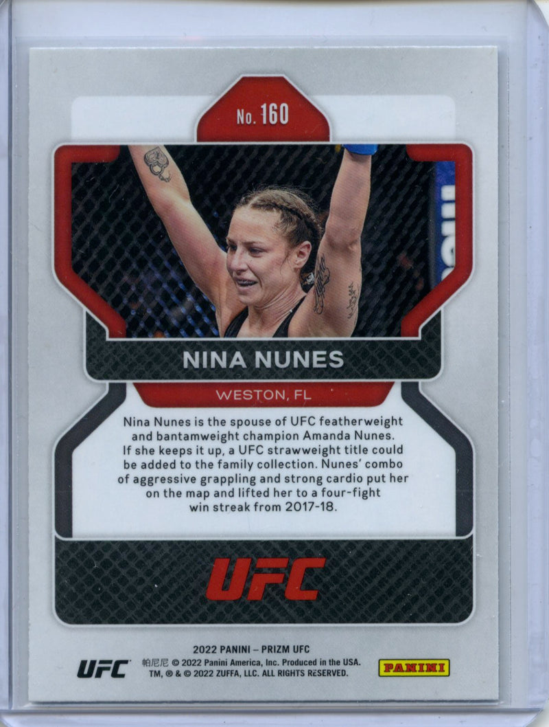 2022 Panini Prizm UFC Nina Nunes Vertical