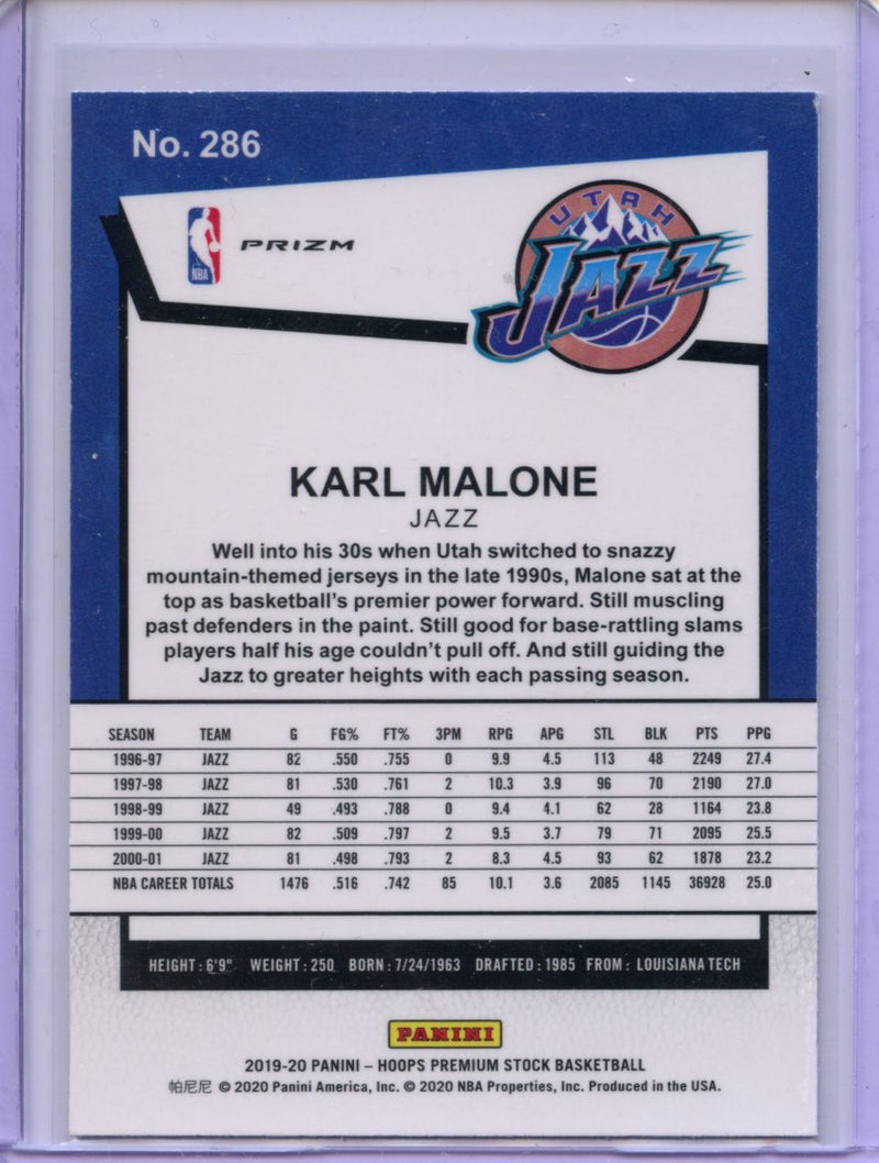 2019-20 Hoops Premium Karl Malone Tribute Silver