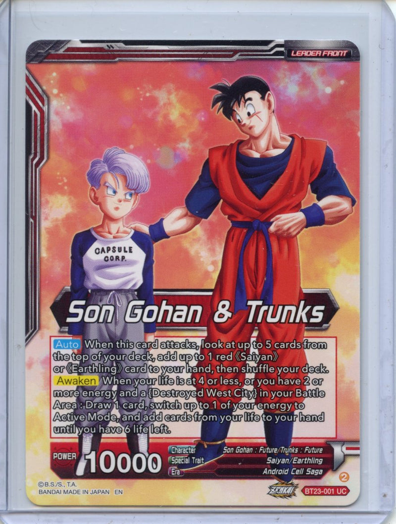 SS Son Gohan & Trunks, Warriors Meeting a Challenge - Perfect Combination BT23-001 UC Foil