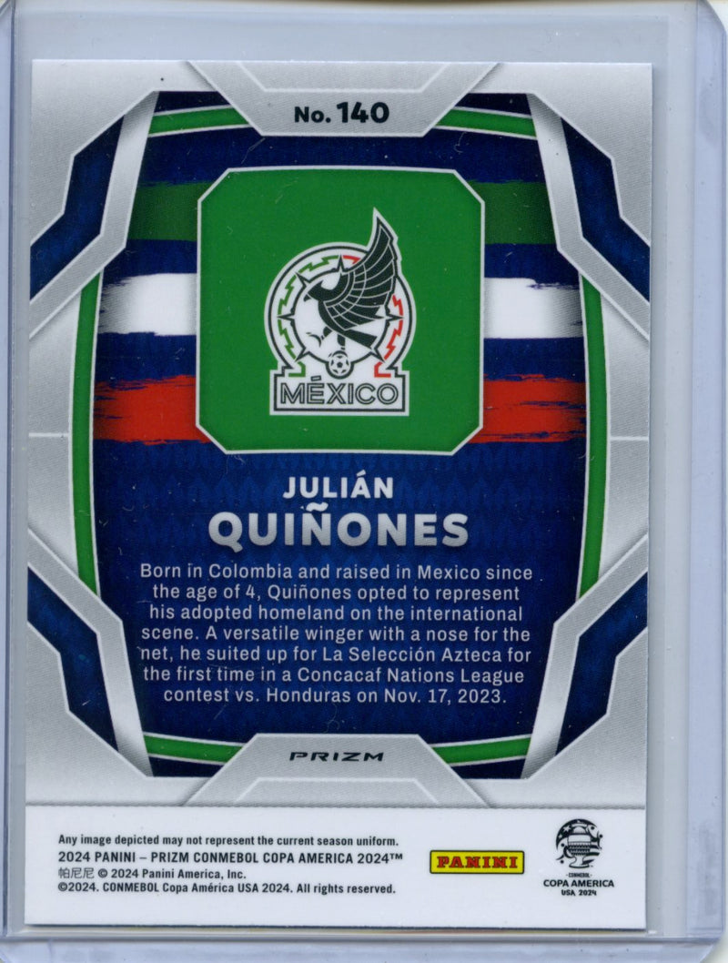 2024 Panini Prizm Copa America Julian Quinones Silver Prizm