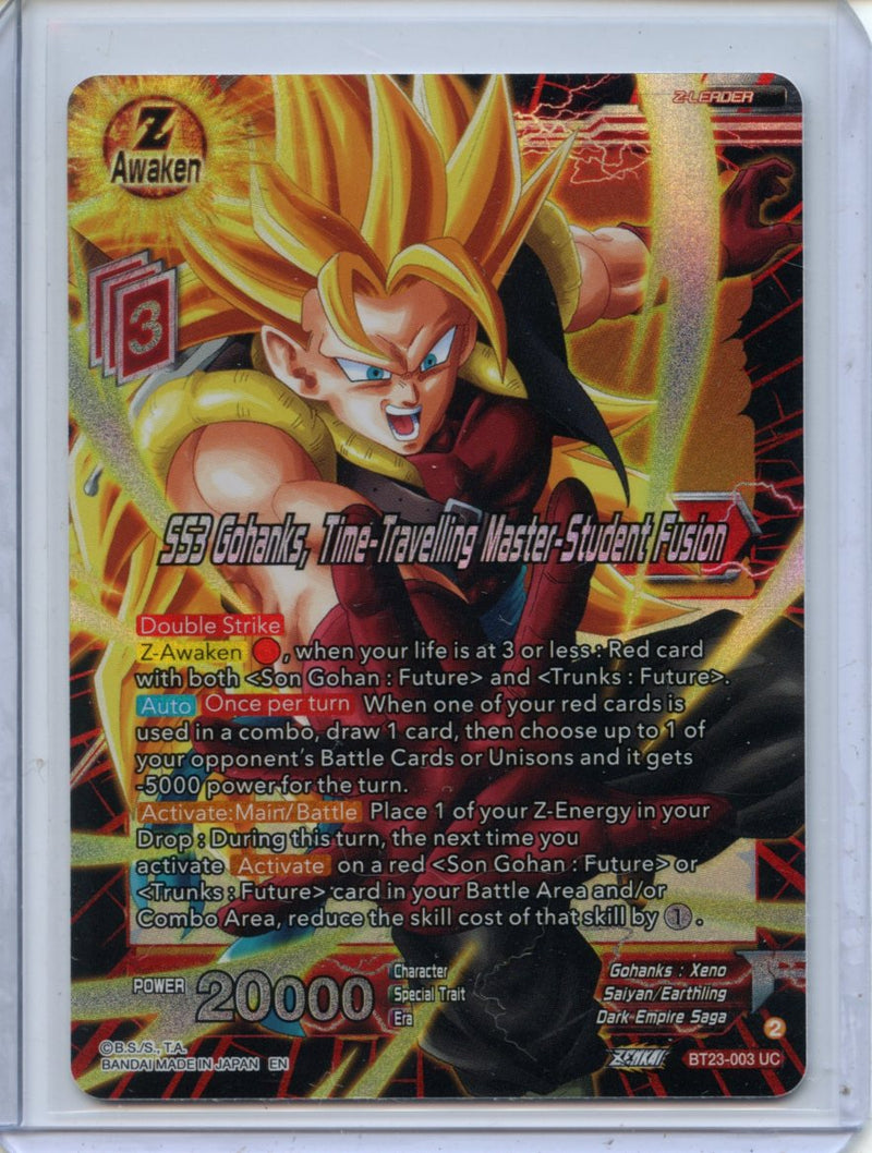 SS3 Gohanks, Time-Travelling Master-Student Fusion - Perfect Combination BT23-003 UC Foil