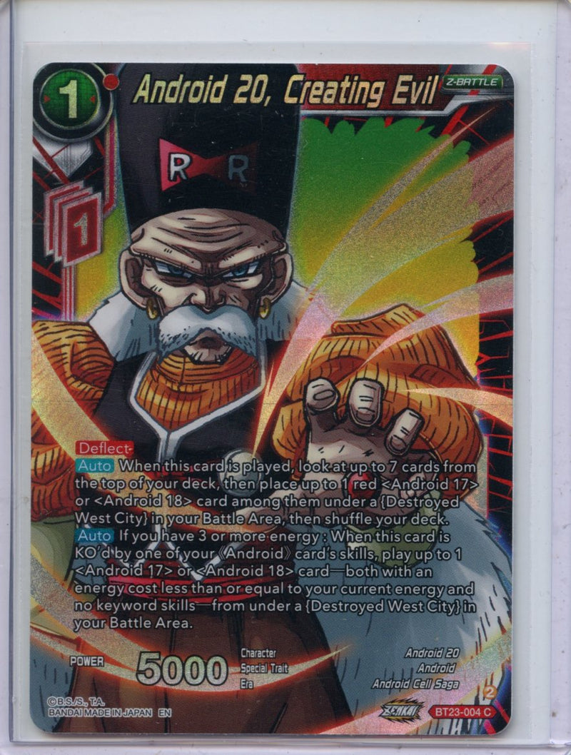 Android 20, Creating Evil - Perfect Combination BT23-004 C Foil